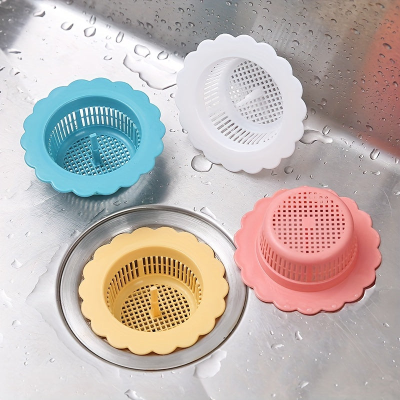 4pcs Hair Filter Catcher Sink Anti Clogging Strainer Plug