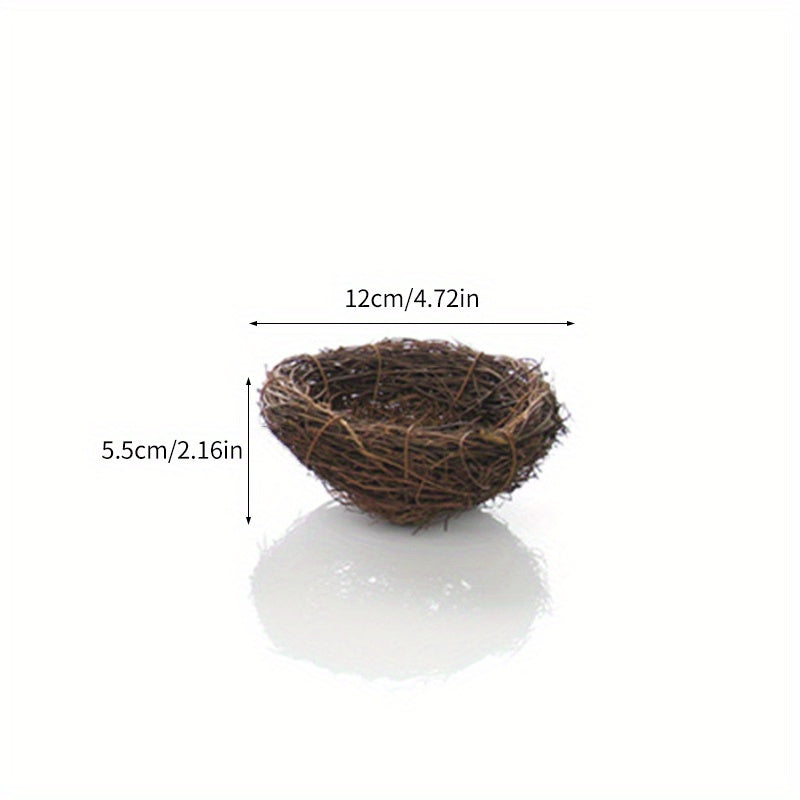 2pcs Rattan Bird Nests for Garden & Yard Decoration