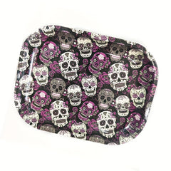Halloween Skull Rolling Tray Metal Cartoon Washable Fruit Plate