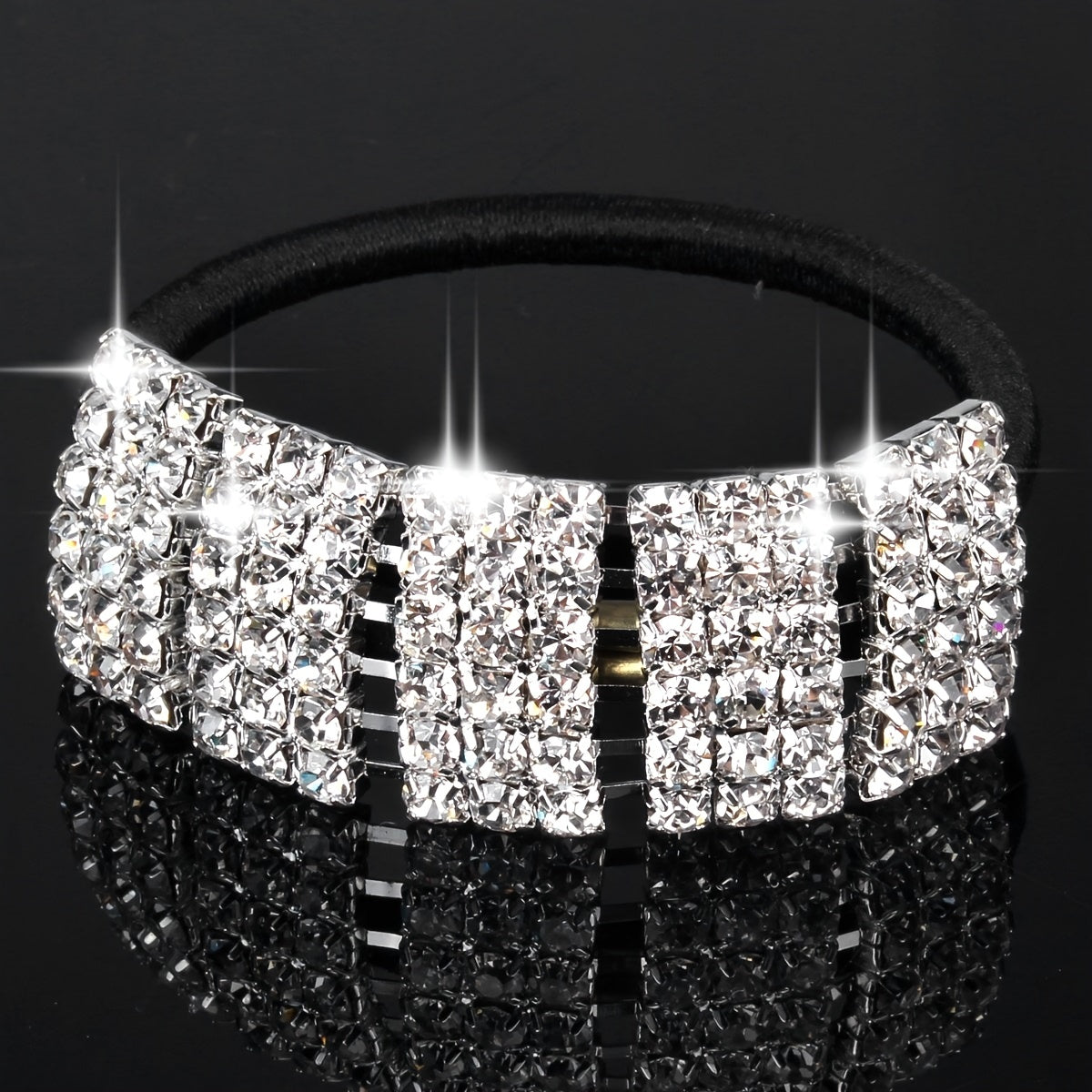 Rhinestone Hair Tie Ponytail Holder Rubber Band Accessories