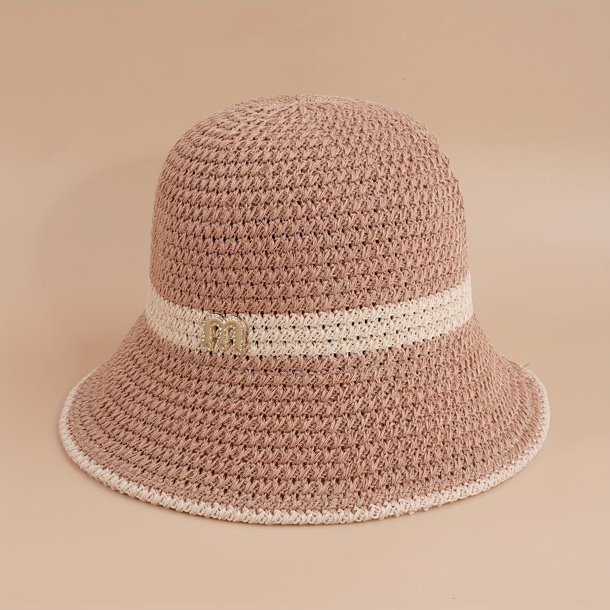Retro Hollow Summer Sunscreen Bucket Hat British M Mark