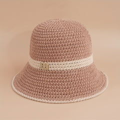Retro Hollow Summer Sunscreen Bucket Hat British M Mark