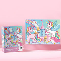 54pcs Unicorn Jigsaw Puzzle Ages 3 Develops Hand Eye Coordination