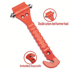 Car Safety Hammer with Window Breaker & Seat Belt Cutter