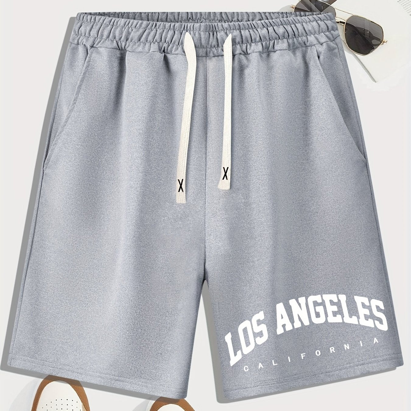 Men's Drawstring Waist Shorts for Summer Beach Resort