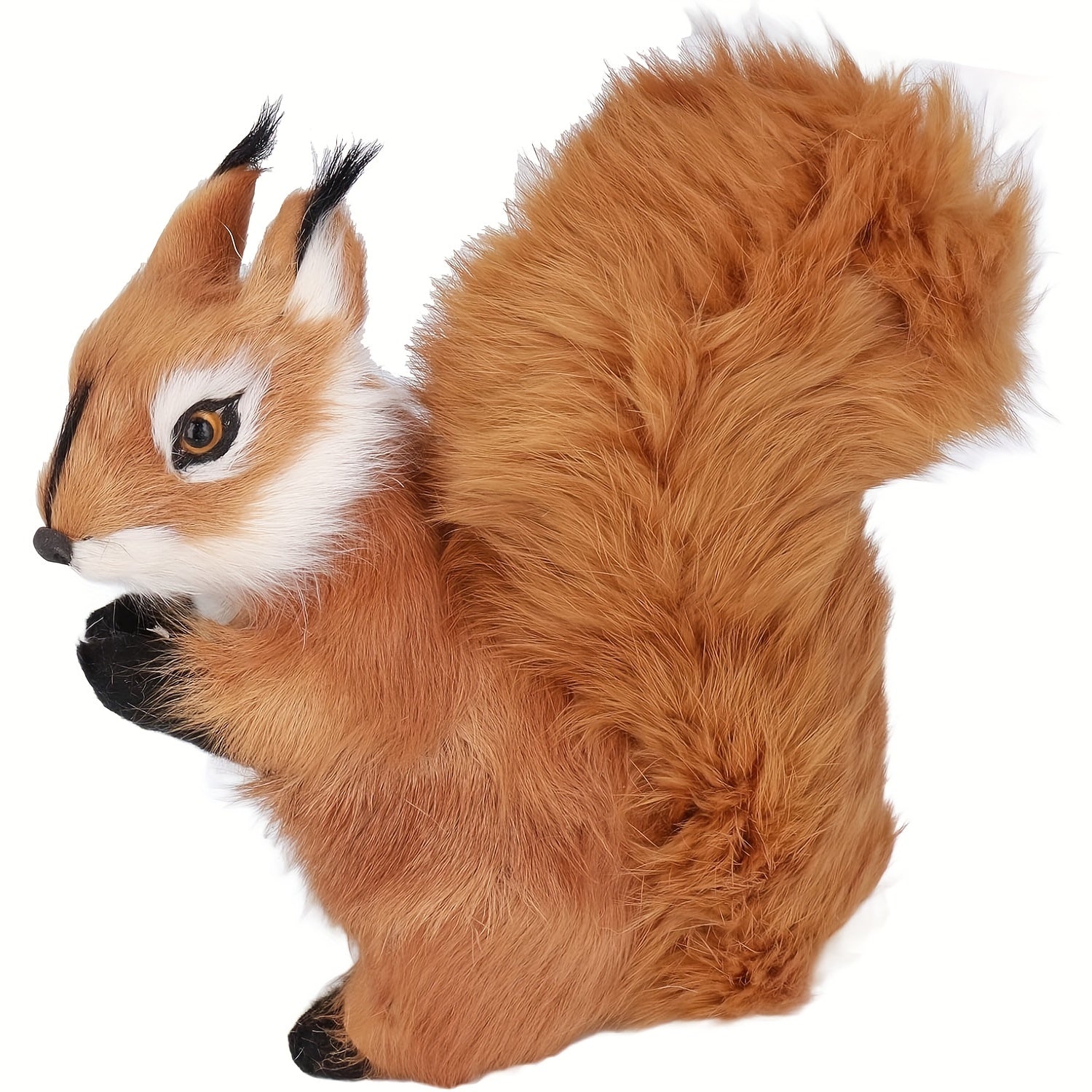 Simulation Squirrel Model Statue Realistic Plush Material Home Garden Ornament