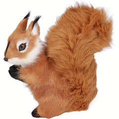 Simulation Squirrel Model Statue Realistic Plush Material Home Garden Ornament