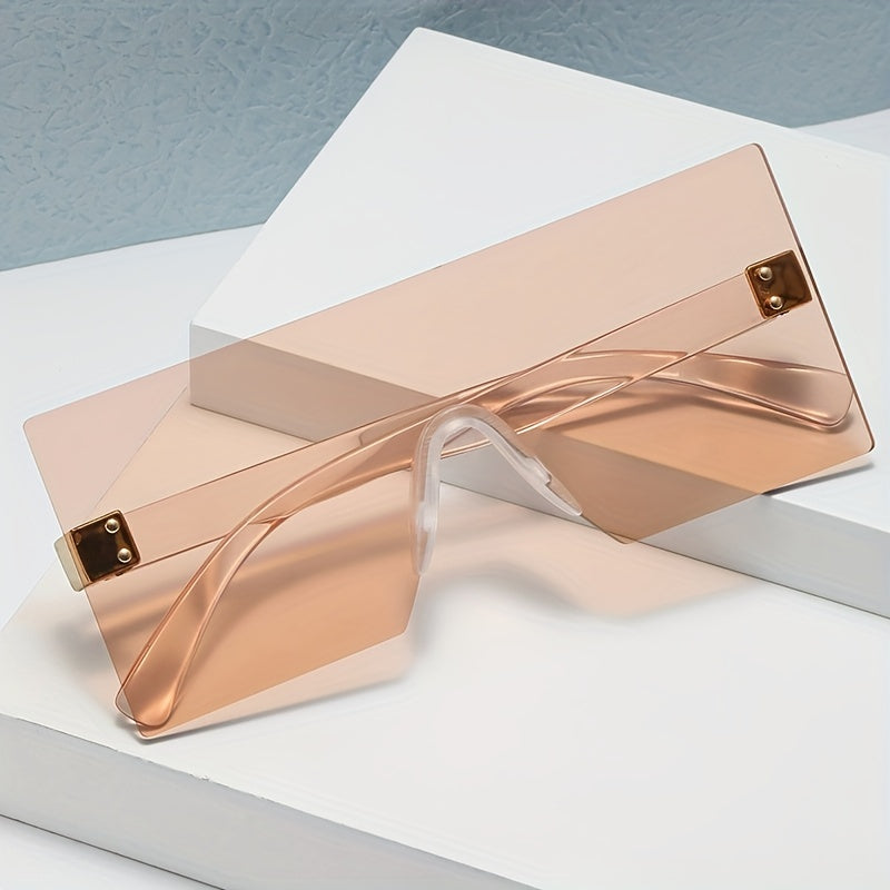 Square Oversized Sunglasses UV400 Sun Shades for Vacation