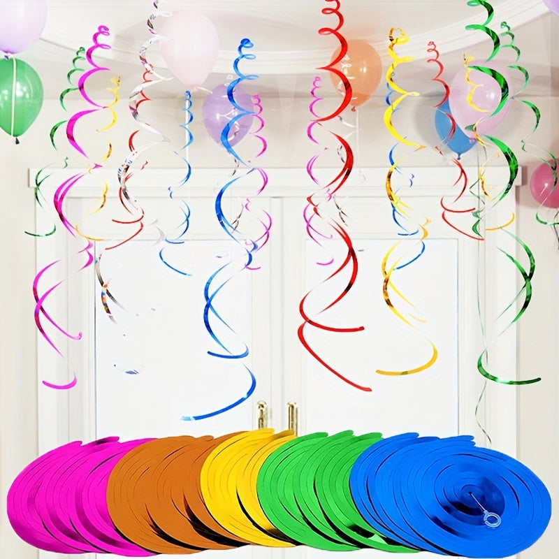 6 Pcs Happy Birthday Hanging Swirls Decoration