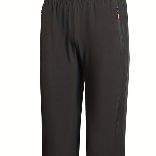 Men's Stretch Sports Shorts Quick Dry Zip Pockets Gym Training Pants