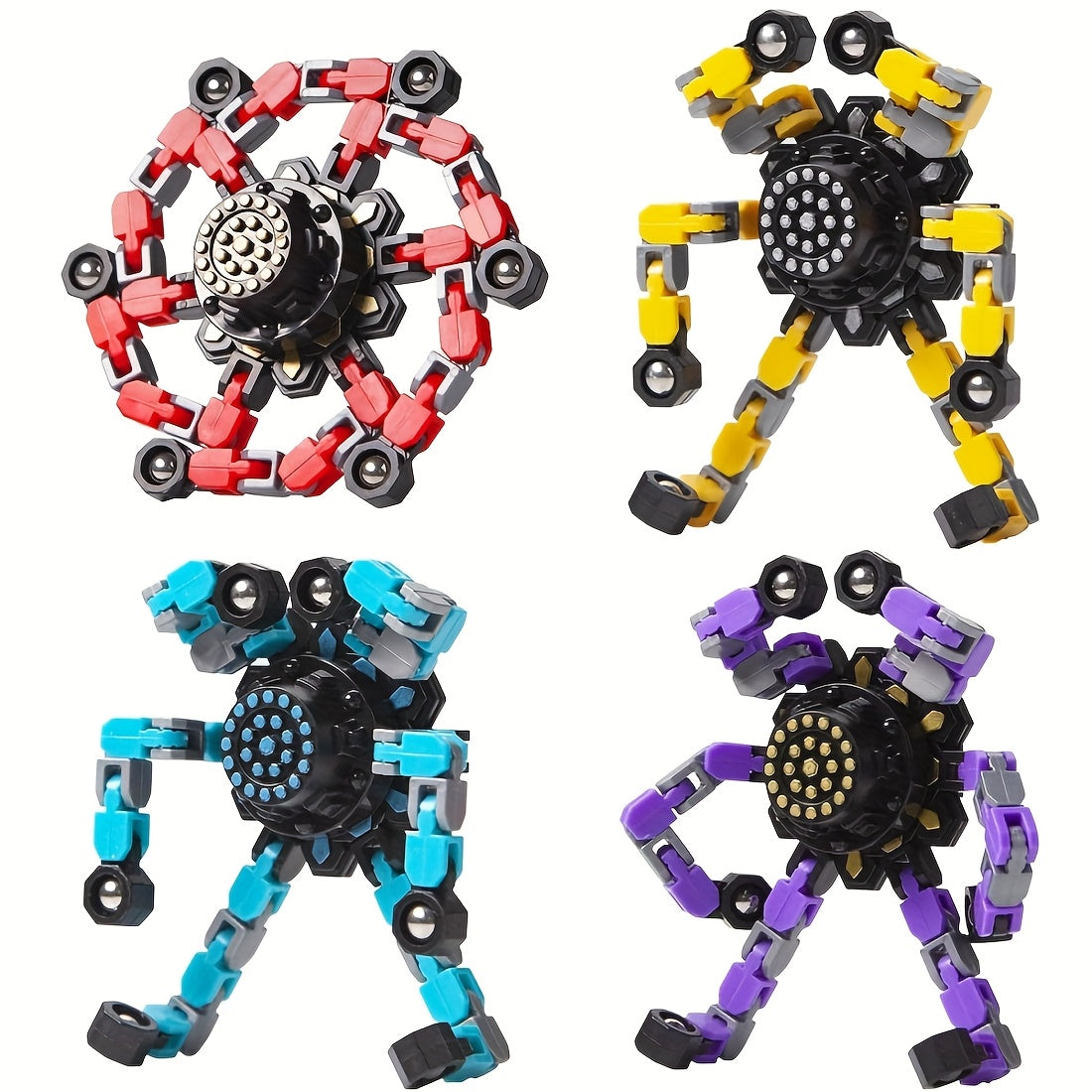 Transformable Fidget Spinners High Speed Bearings DIY Robot Toys