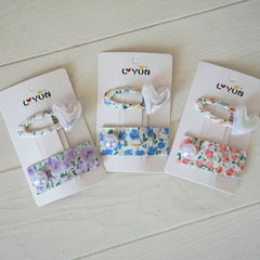 Girls Floral Print Hair Clip Hair Accessories