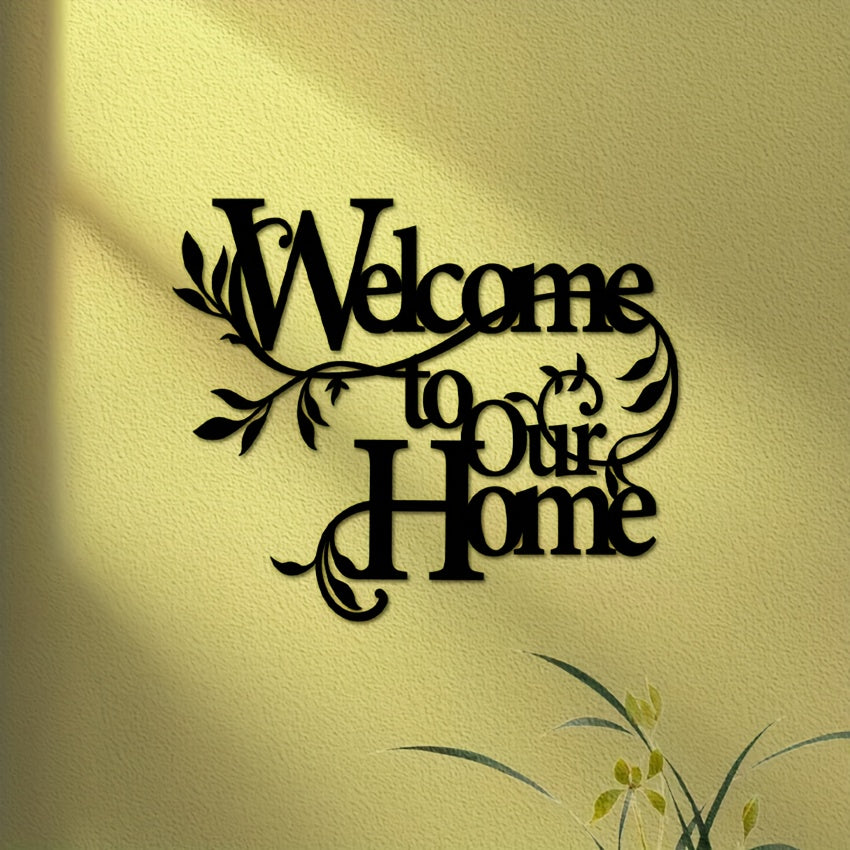 Metal Welcome To Our Home Wall Sign - Home Decoration