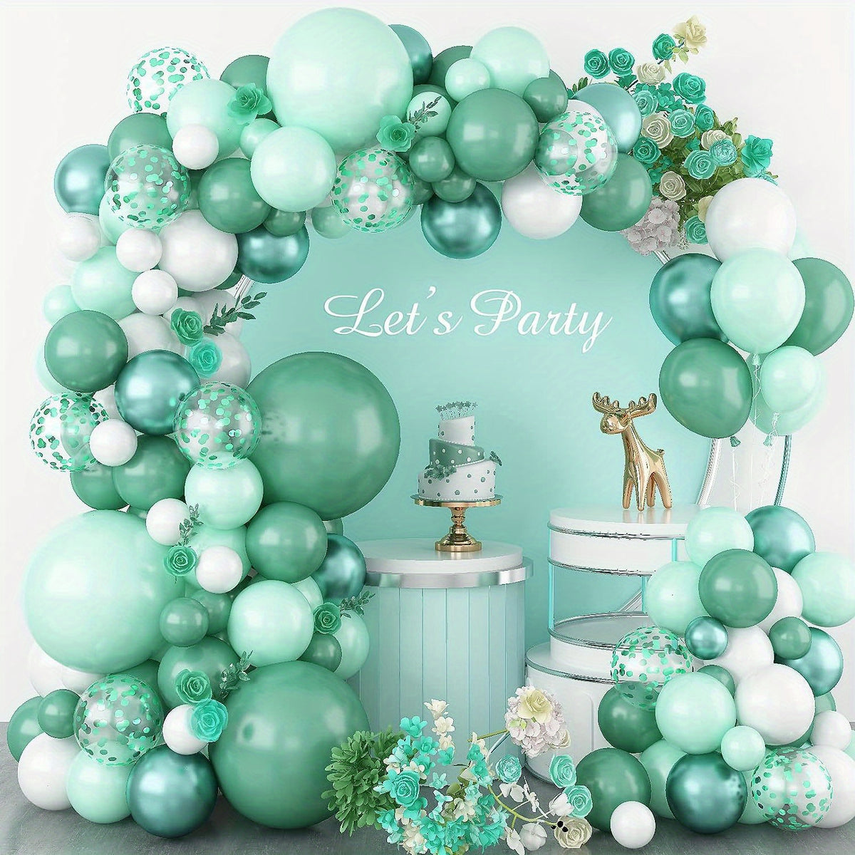 101pcs Green Balloon Garland Arch Kit Birthday Wedding Events Decoration