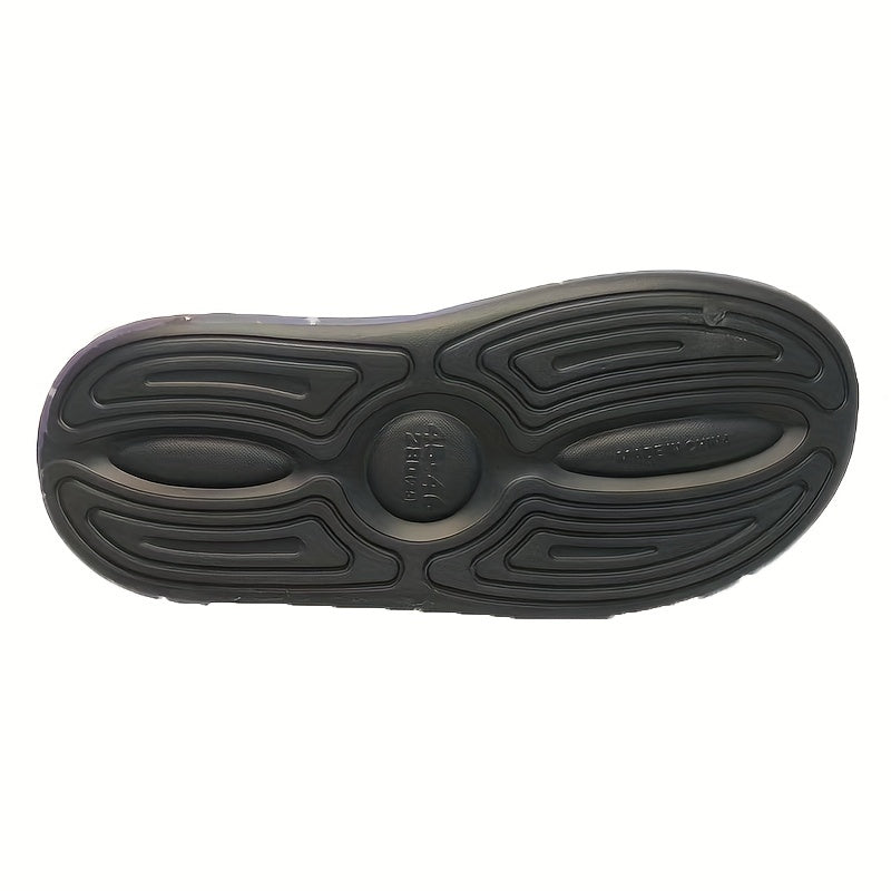 Men's Star Print Non Slip Platform Slides Soft Sole Cloud Slides
