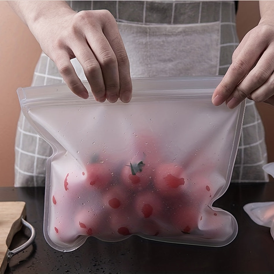 Leakproof Silicone Food Storage Bag Reusable Zip Sealing Bag