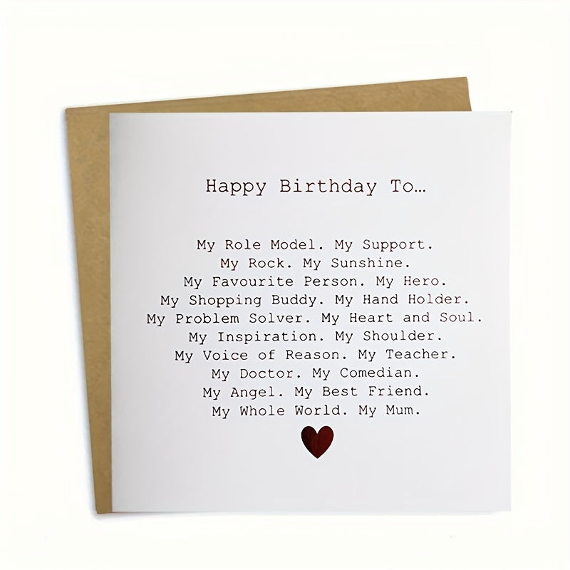 Mum Birthday Card Special Mum Poem Birthday Card