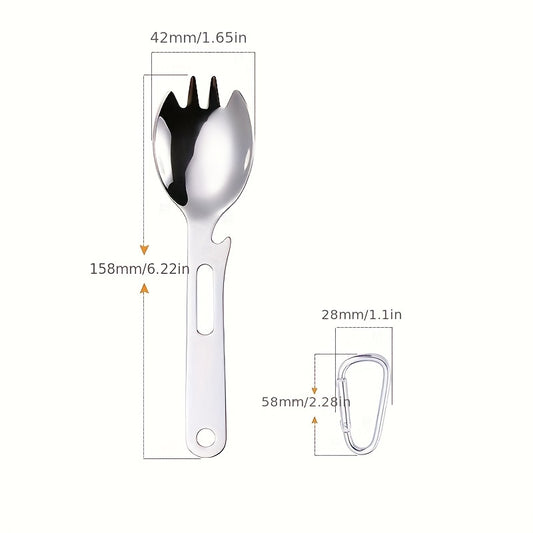 Portable Outdoor Tableware Set with Stainless Steel Chopsticks Spoon and Fork