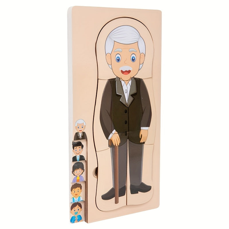 Wooden Puzzle Pretend Play Toy for Cognitive Development