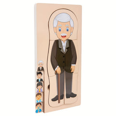 Wooden Puzzle Pretend Play Toy for Cognitive Development