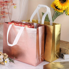12pcs Glossy Reusable Gift Bags With Handles for Bachelorette Wedding Birthday