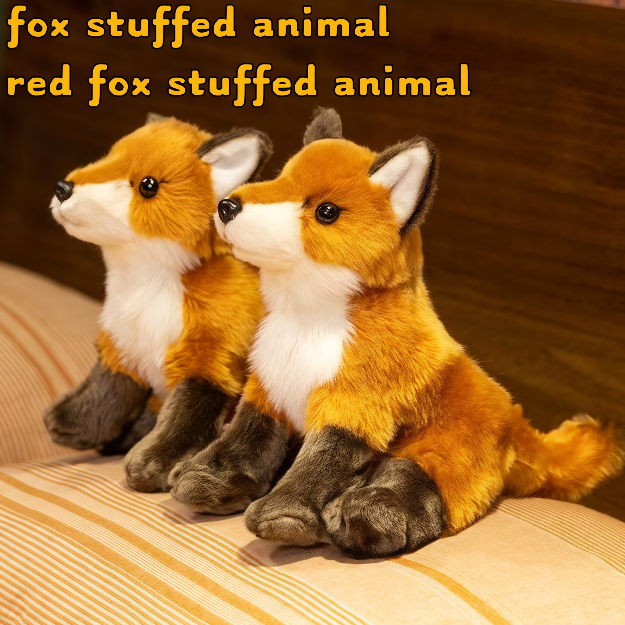 Realistic Fox Plush Toy - Soft Stuffed Animal for Boys