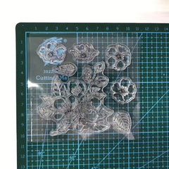Flower Pattern Silicone Stamp DIY Scrapbook Card Decor