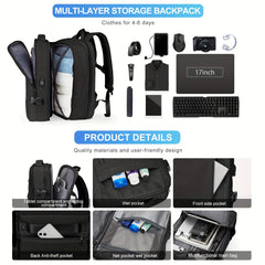 Men's Casual Adjustable Large Capacity Backpack
