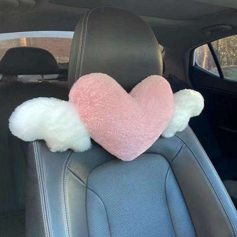 Cartoon Car Headrest Pillow Neck Support Duck Love Heart Back Waist Cushion