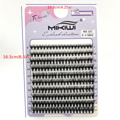 Mikiwi 200Pcs 40D 9 16mm Mix D Curl Cluster Lashes Individual DIY Eyelashes