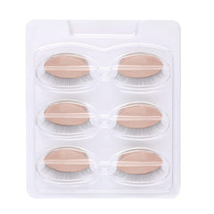 3 Pairs Mannequin Head Eyelash Extension Training Kit with Replacement Eyelids
