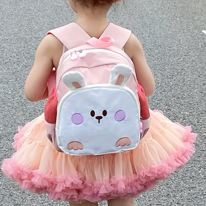 Kids Rabbit Embroidery Backpack Lightweight Bag