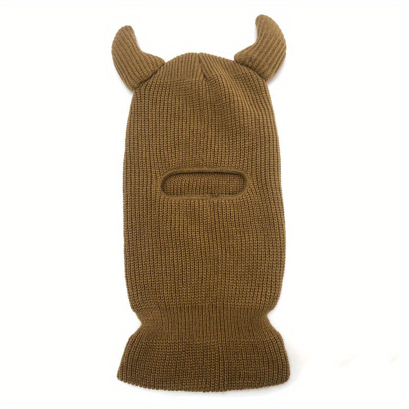 Monster Ears Ski Mask Balaclava Y2K Knit Hat
