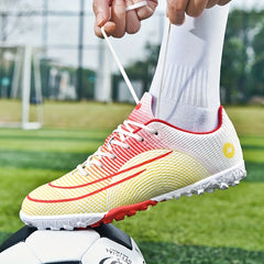 Boys' Anti Skid Turf Football Boots Lace Up Soccer Cleats