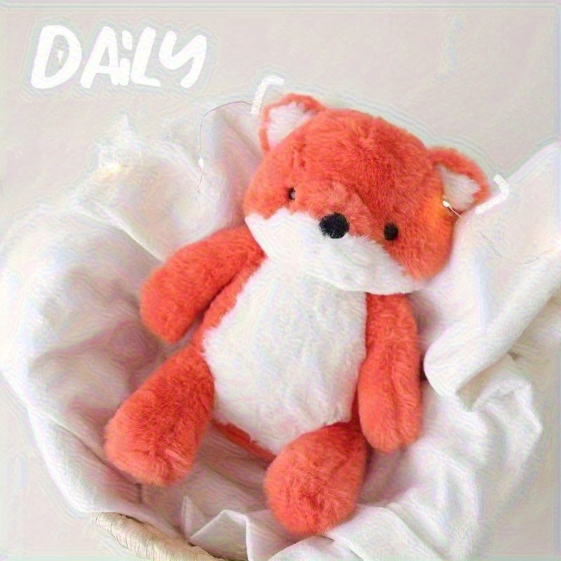 Soft Plush Fox Toy Red Stuffed Animal Fluffy Home Decor Photo Prop