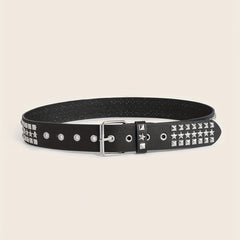 Punk Rivet Studded Belt Hip Hop PU Belt Y2K Jeans Pants Belt Women Gothic