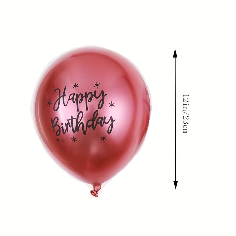 Metallic Printed Balloon Set 6 pcs Venue Decoration