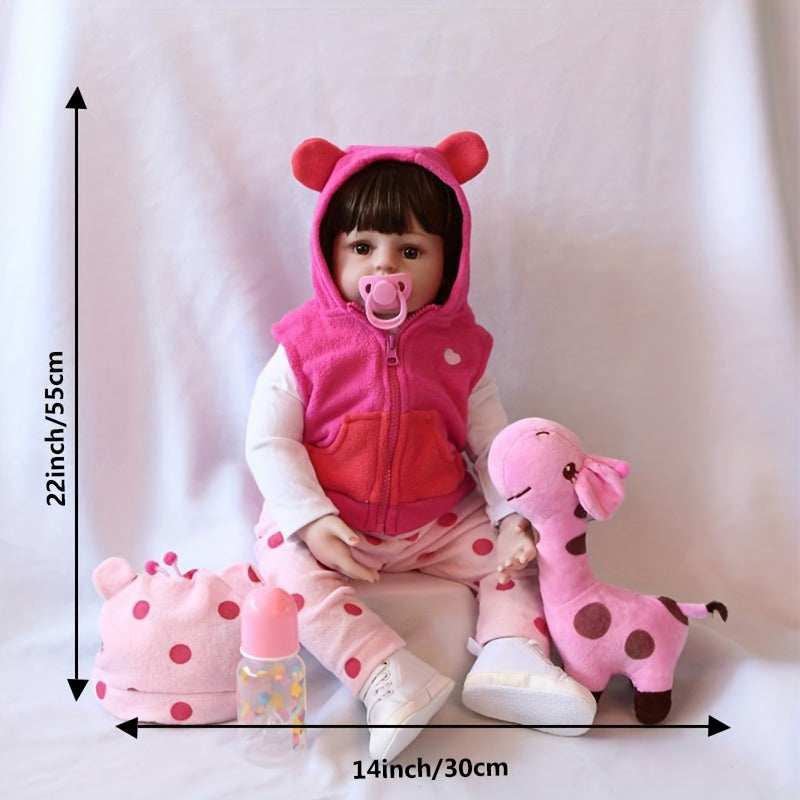 22" Realistic Reborn Baby Doll Soft Vinyl Silicone Toddler Toy