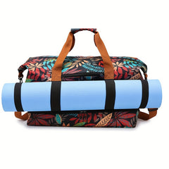 Large Capacity Portable Fitness Bag with Separate Shoe Compartment