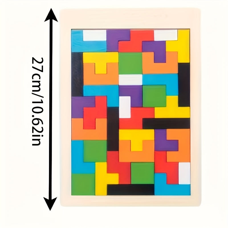 Wooden Building Blocks Puzzle Brain Flexibility Exercise Toy