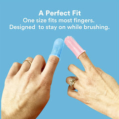 2pcs Dog Finger Toothbrush with Storage Box - Dog Teeth Cleaning Brush