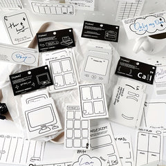 15pcs Pattern Note Paper DIY Decor Material for Message Note Book