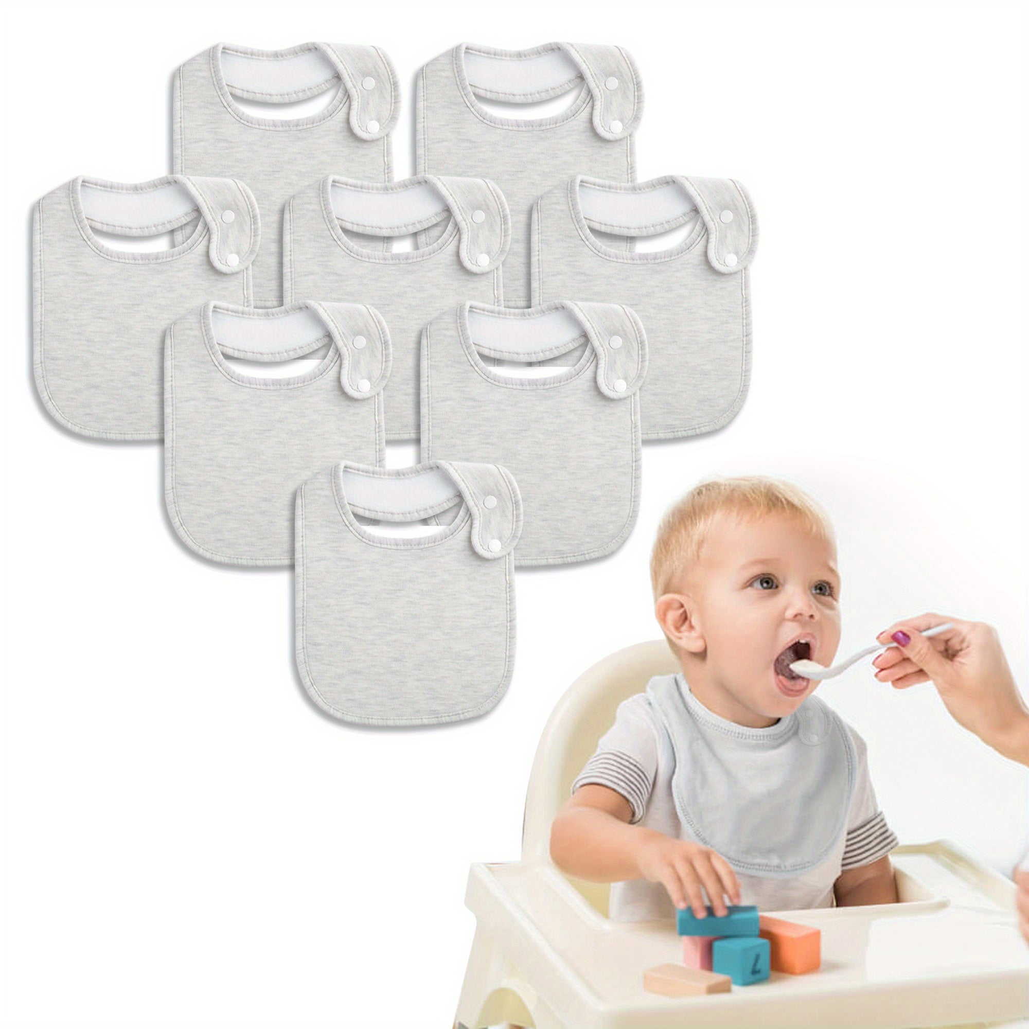 8 Pack Baby Bandana Drool Bibs for Boys & Girls Newborn 24 Months