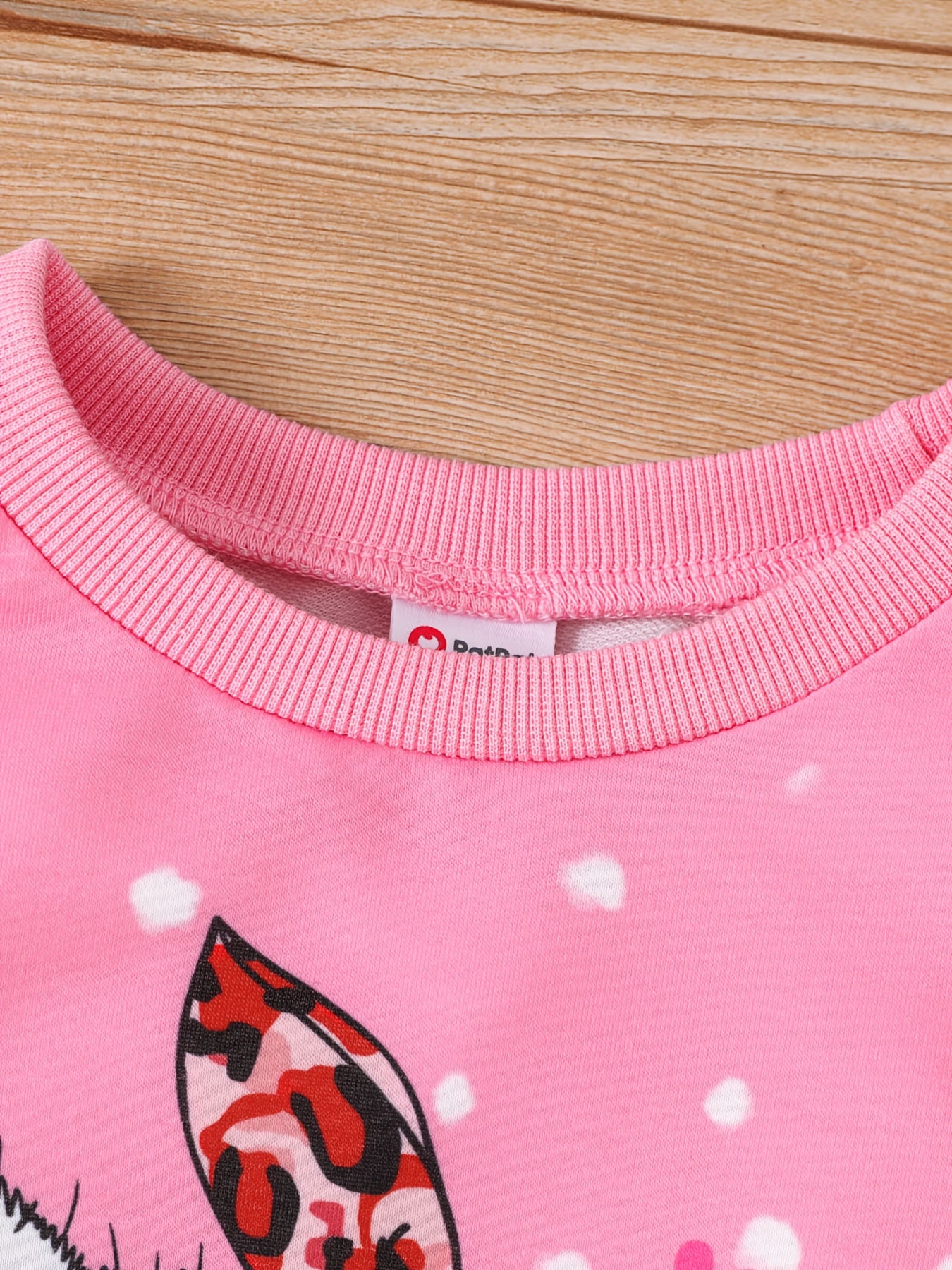 Toddler Girls Cat Print Long Sleeve Pullover Sweatshirt