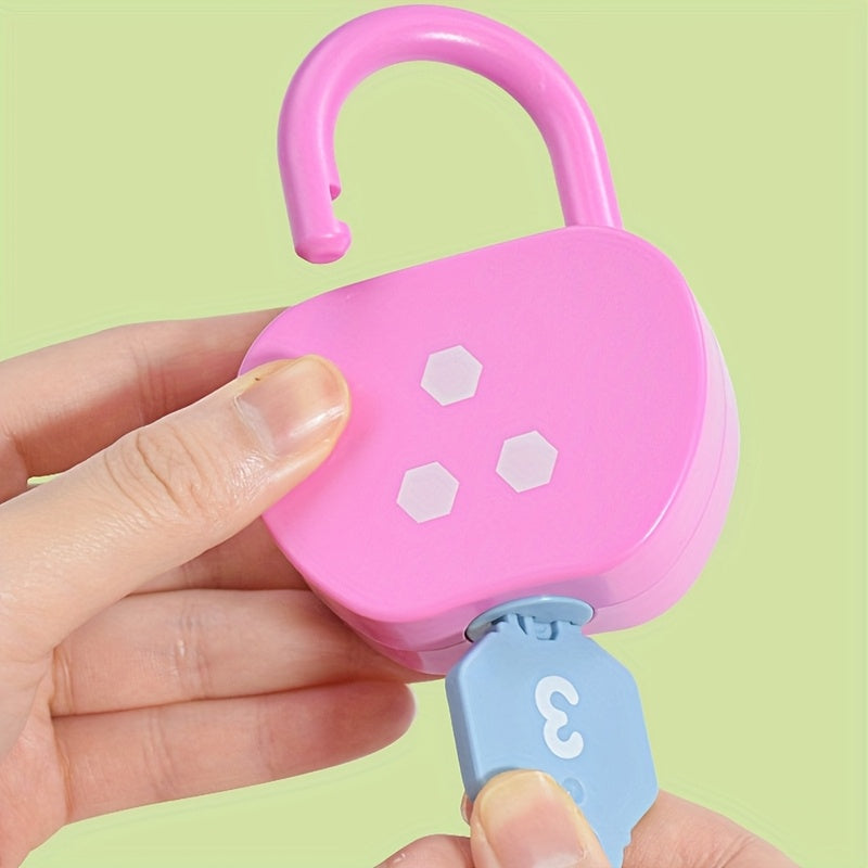 Colorful Number Learning Locks & Key Toys Educational Puzzle