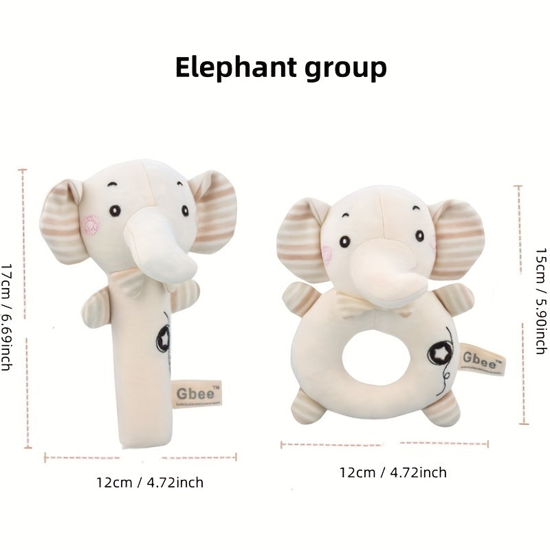 Organic Cotton Hand Rattle Stick Baby Soothing Rattle Toy