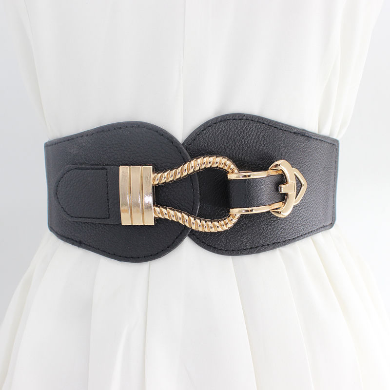 Women's Elastic Flower Shaped Waist Belt for Dress Skirt