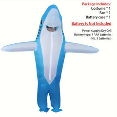 Adult Inflatable Shark Costume Pink One Size