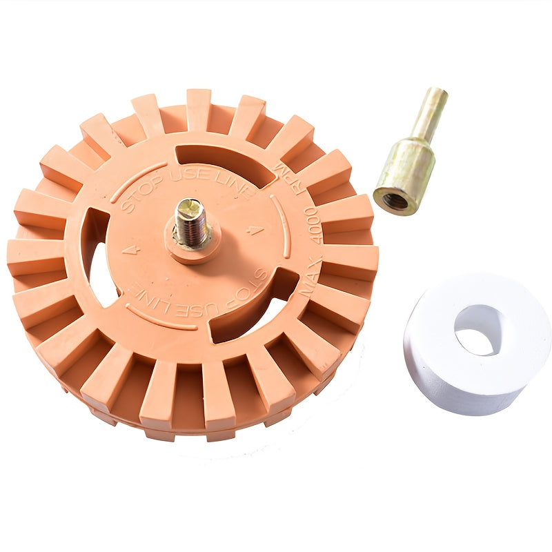 4 inch Rubber Removal Wheel for Car Glass Surface Decal Removal