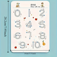 Colorful 32-Page Writing & Drawing Set for Kids with Erasable Pen & Refill